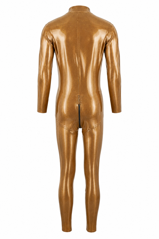 Golden Metallic Latex Catsuit