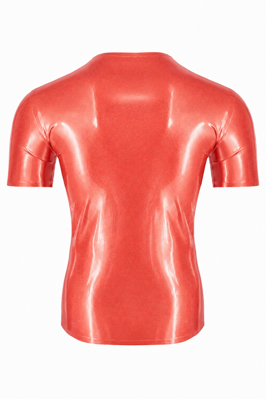 Salmon Metallic Latex T-Shirt