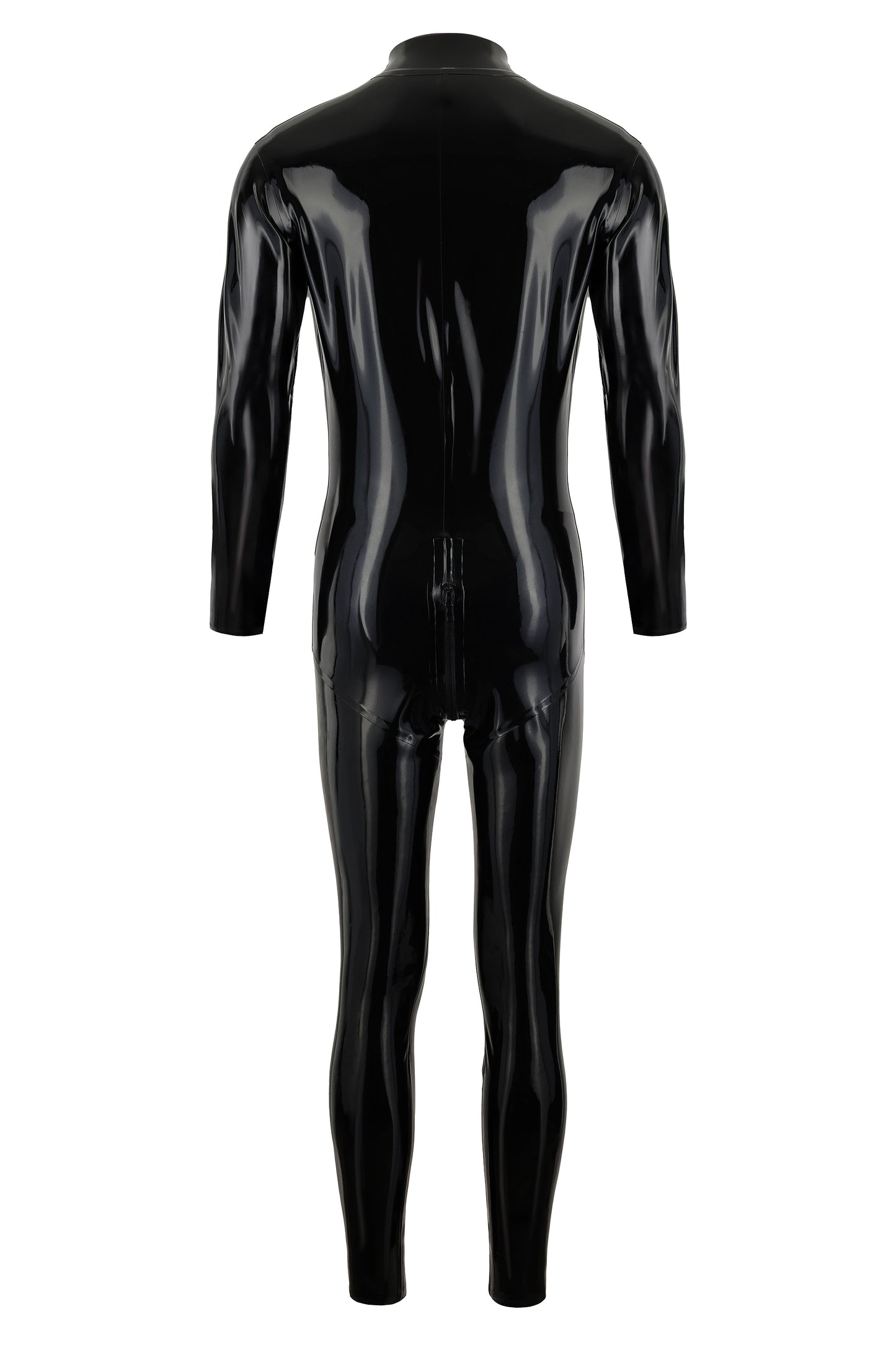Schwarzer Latex Catsuit