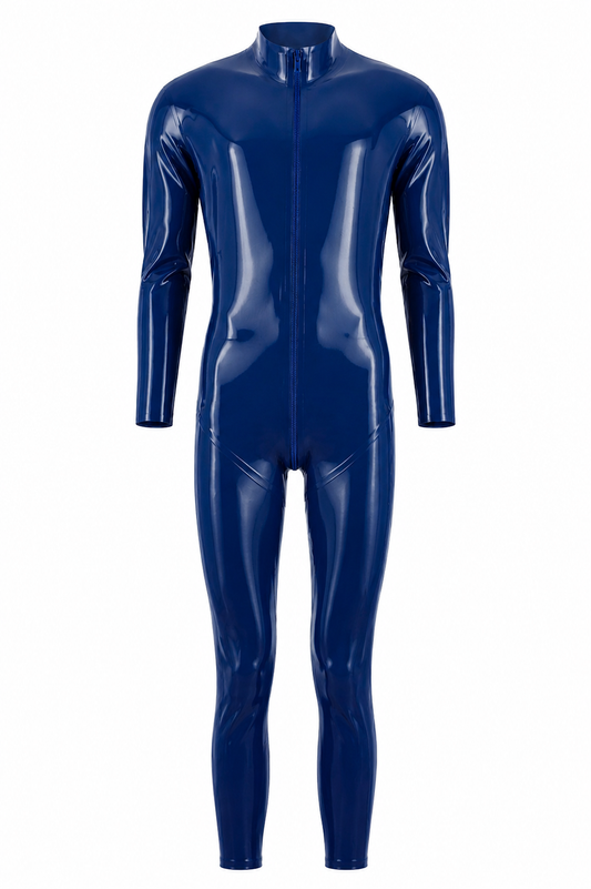 Blue Latex Catsuit