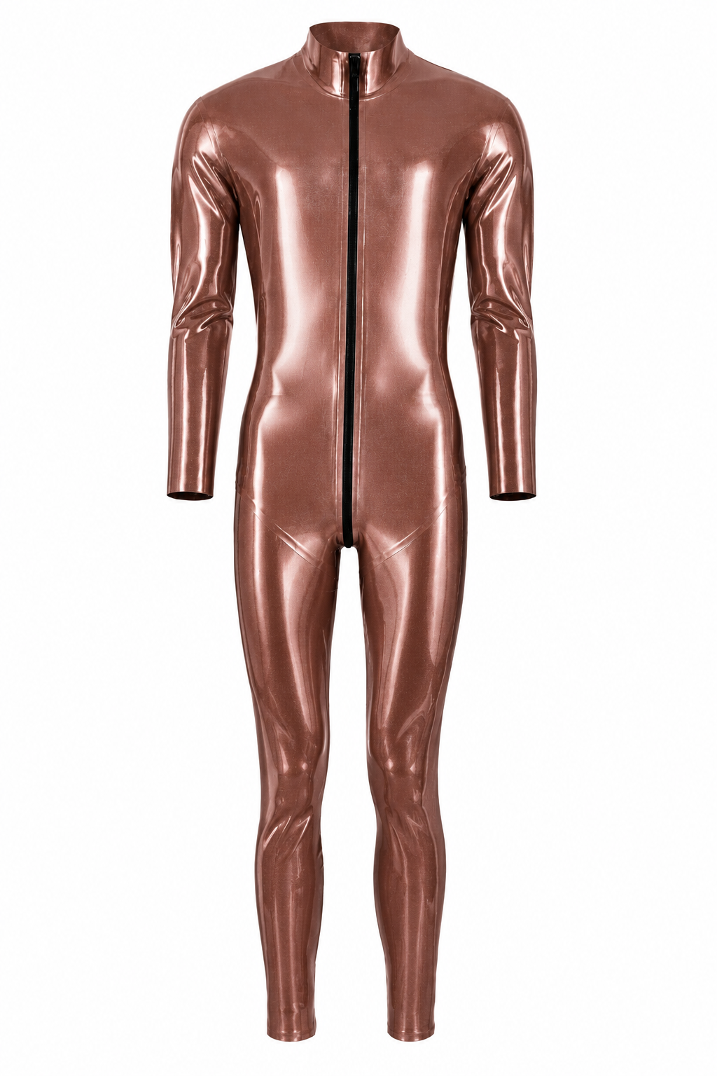 Copper Metallic Latex Catsuit