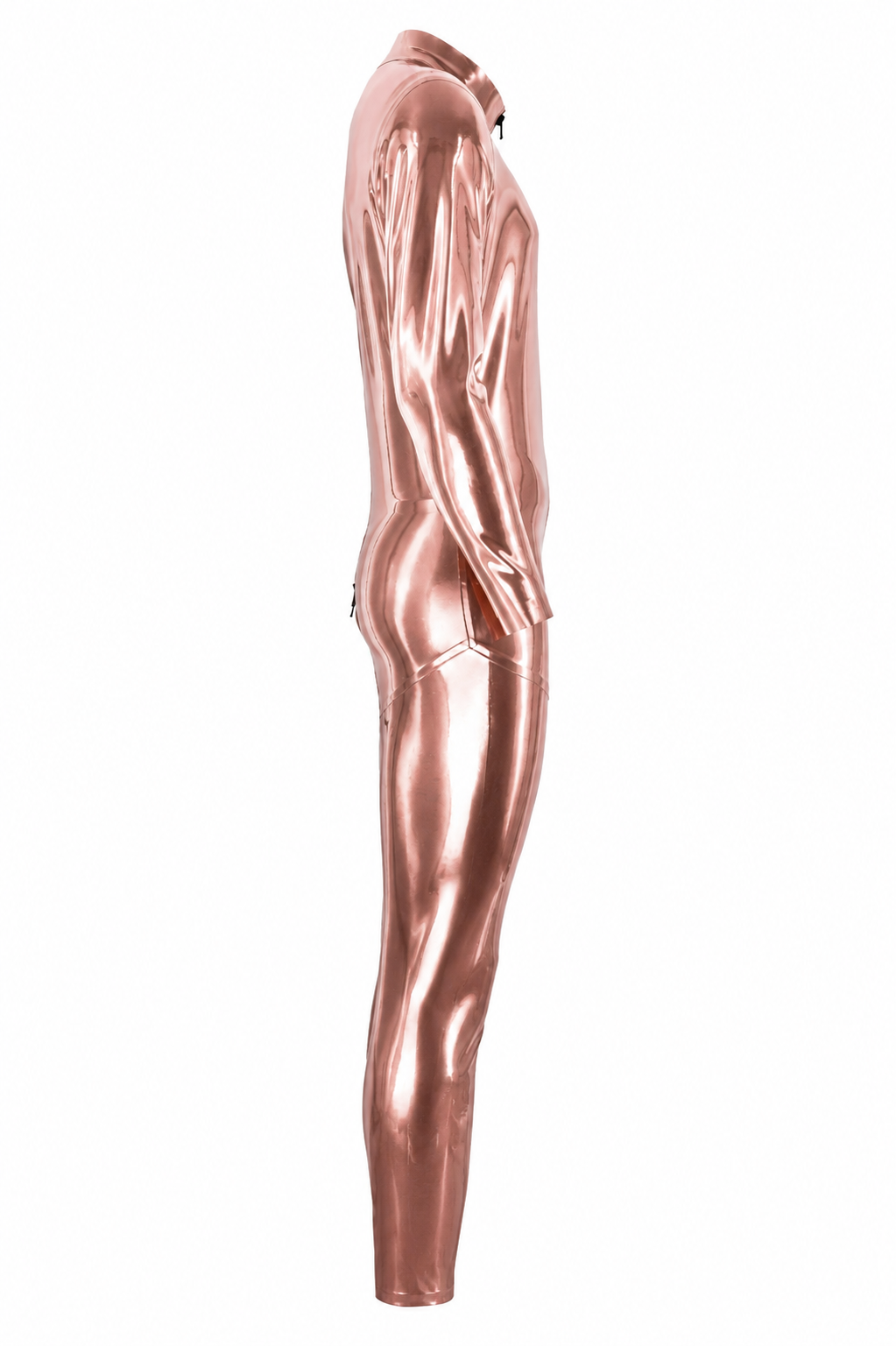 Copper Metallic Latex Catsuit