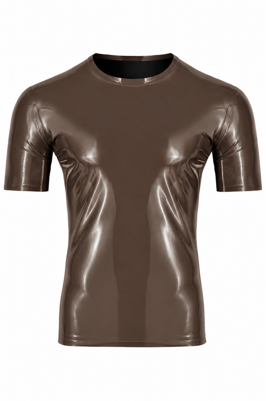 Dark Brown Latex T-Shirt