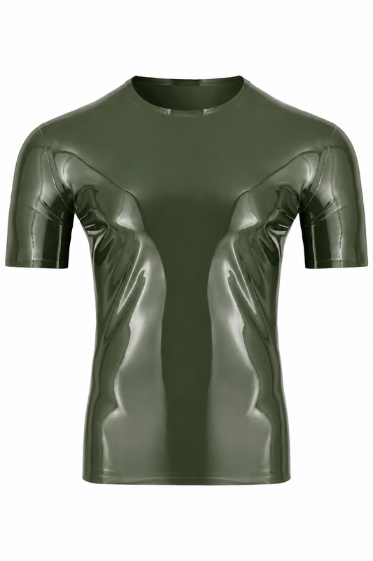 Dark Green Latex T-Shirt