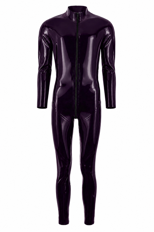 Dark Purple Latex Catsuit