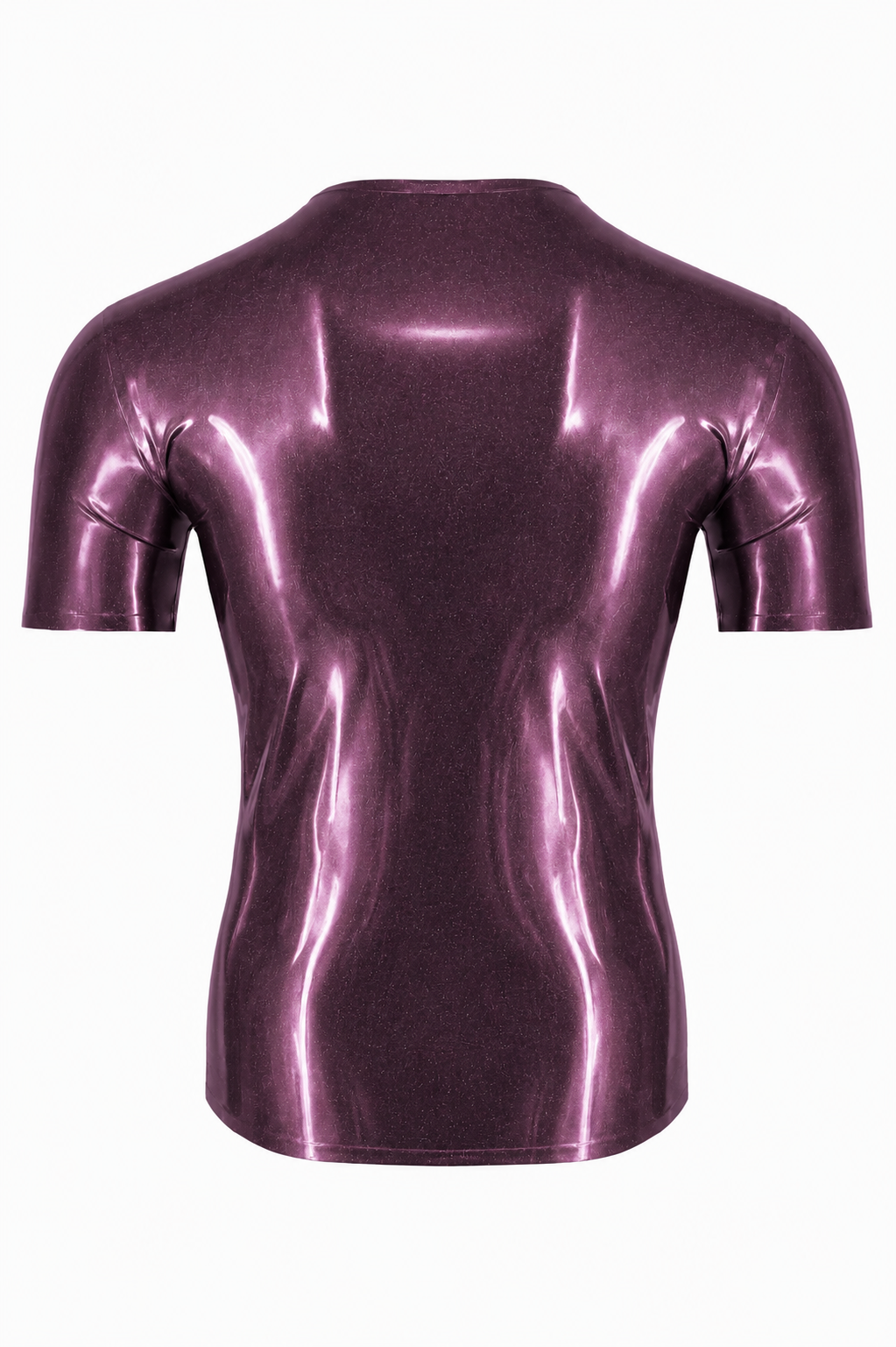Dark Purple Metallic Latex T-Shirt