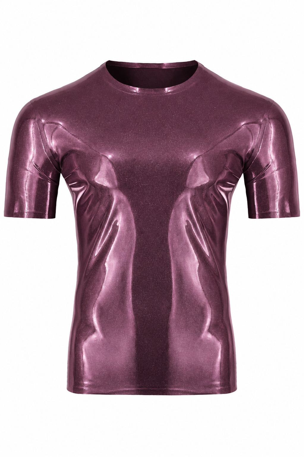 Dark Purple Metallic Latex T-Shirt
