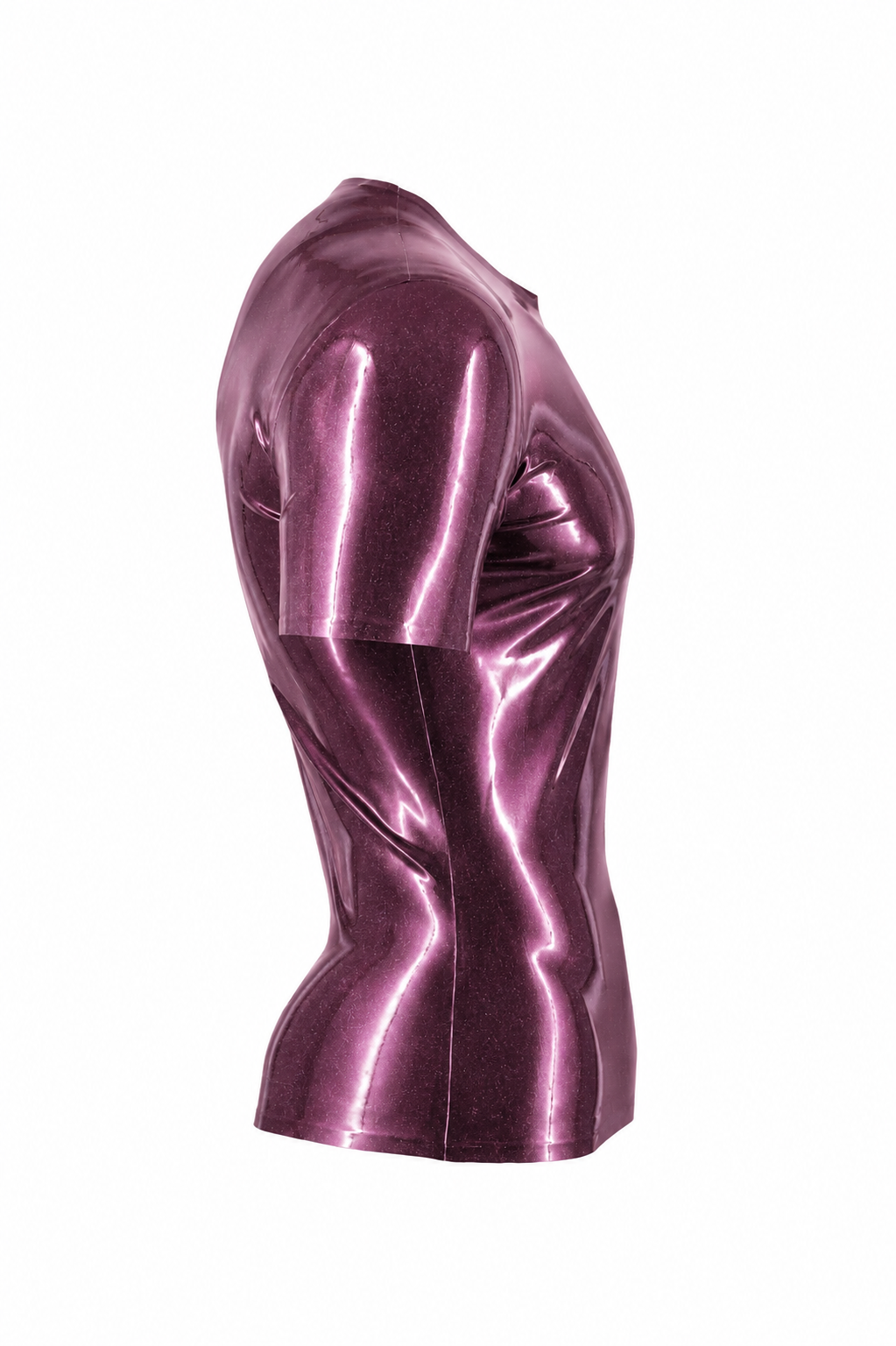 Dark Purple Metallic Latex T-Shirt