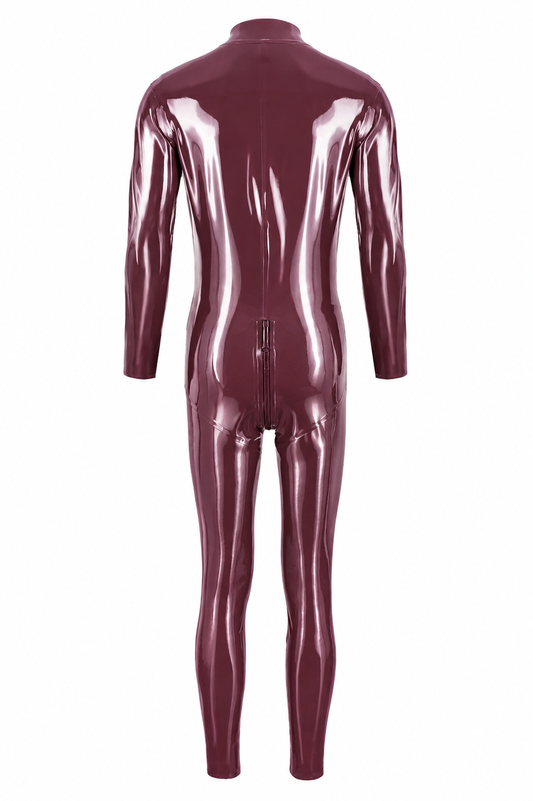 Light Burgundy Latex Catsuit