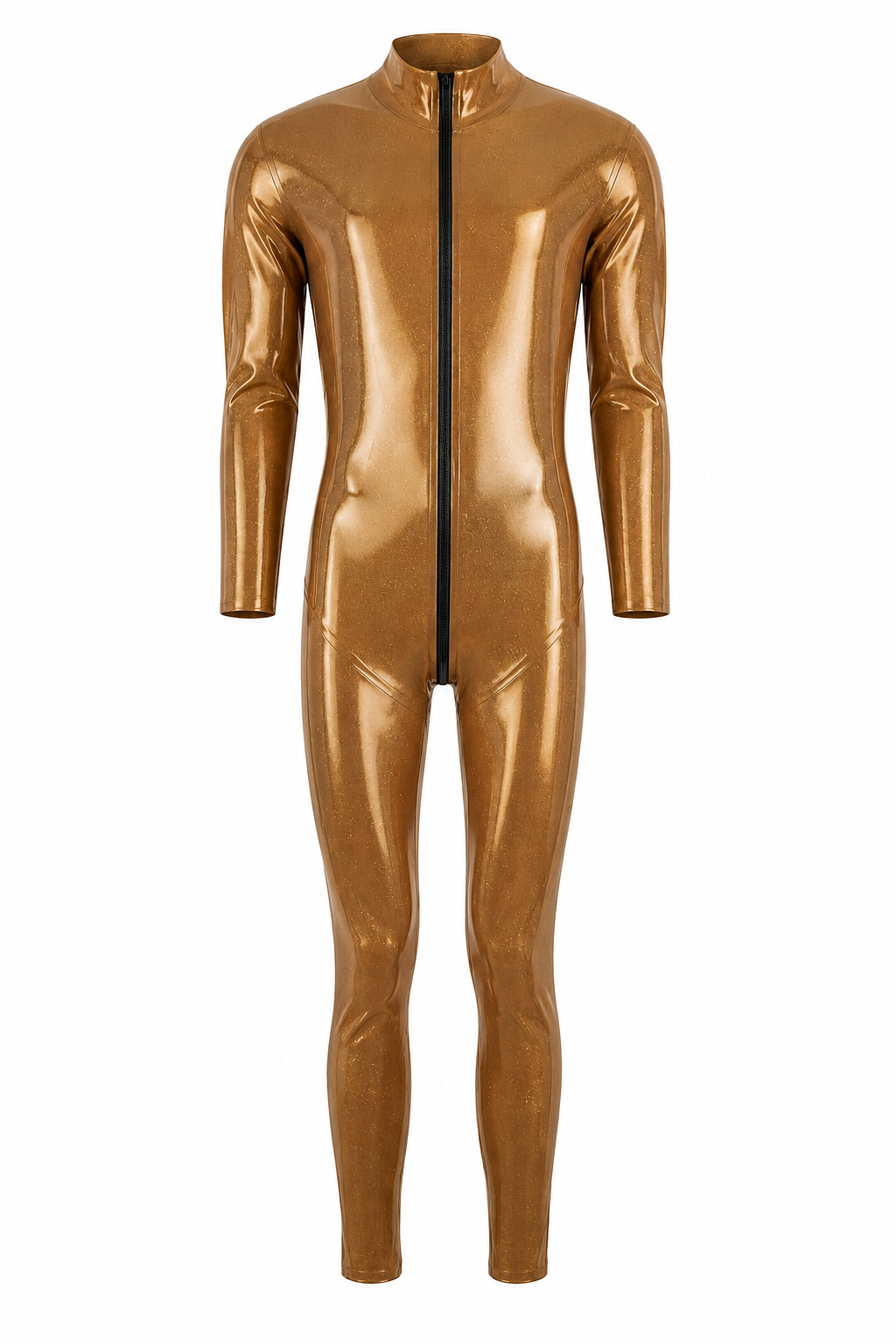 Golden Metallic Latex Catsuit