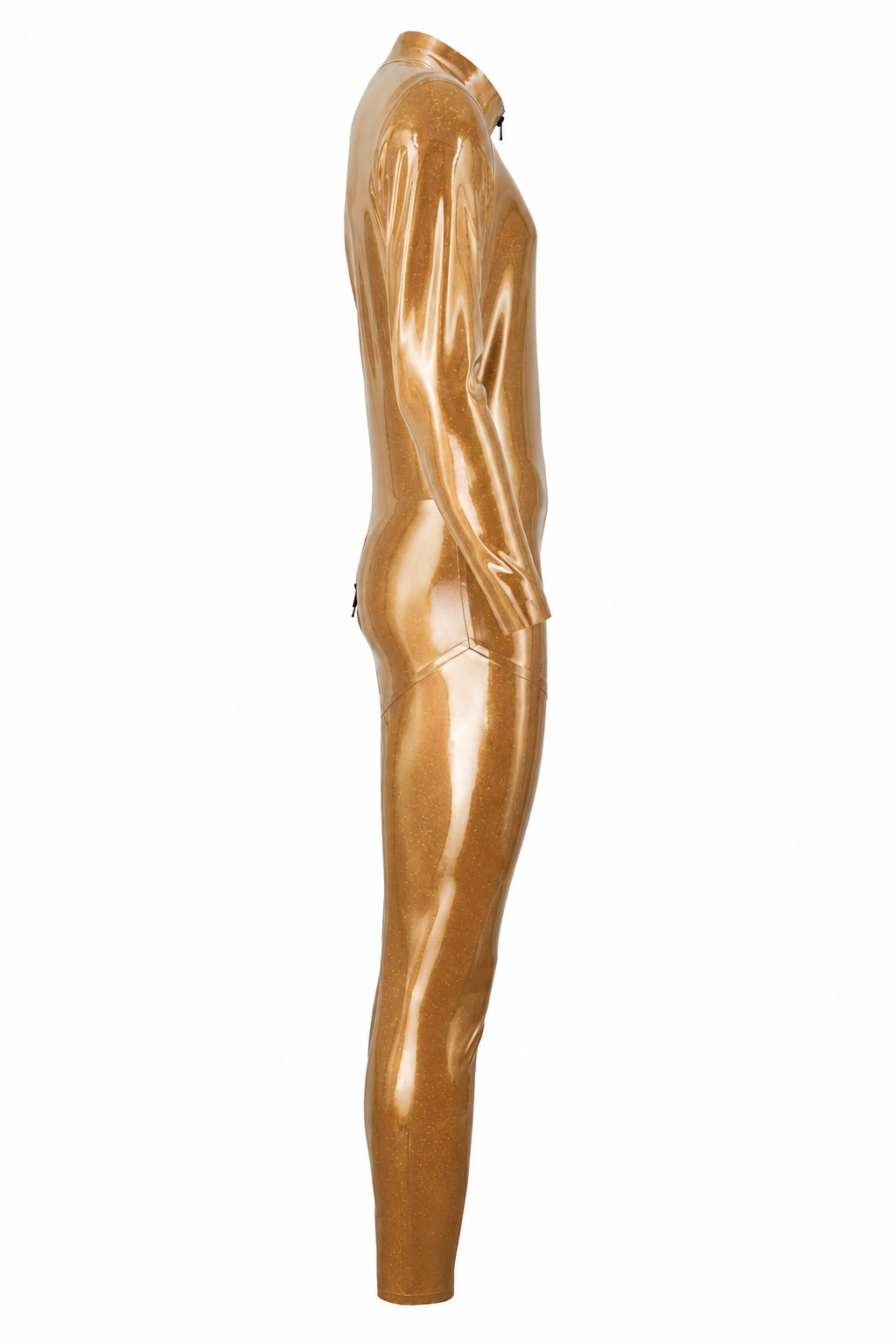 Golden Metallic Latex Catsuit