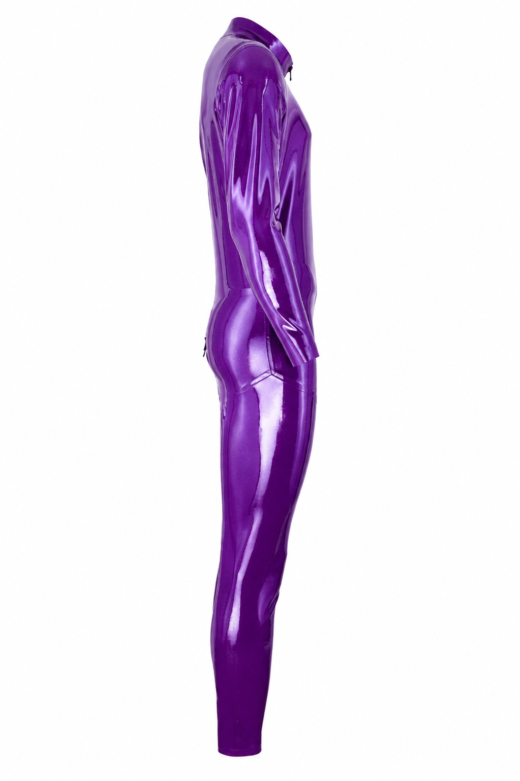 Purple Metallic Latex Catsuit