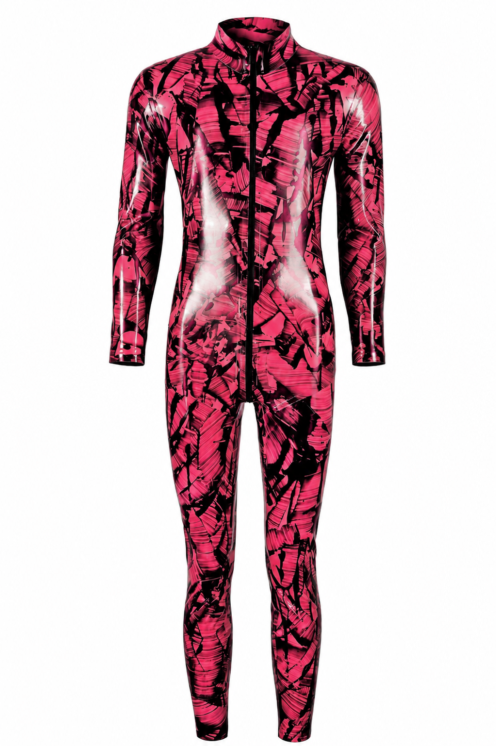 Obsidian Pink Latex Catsuit