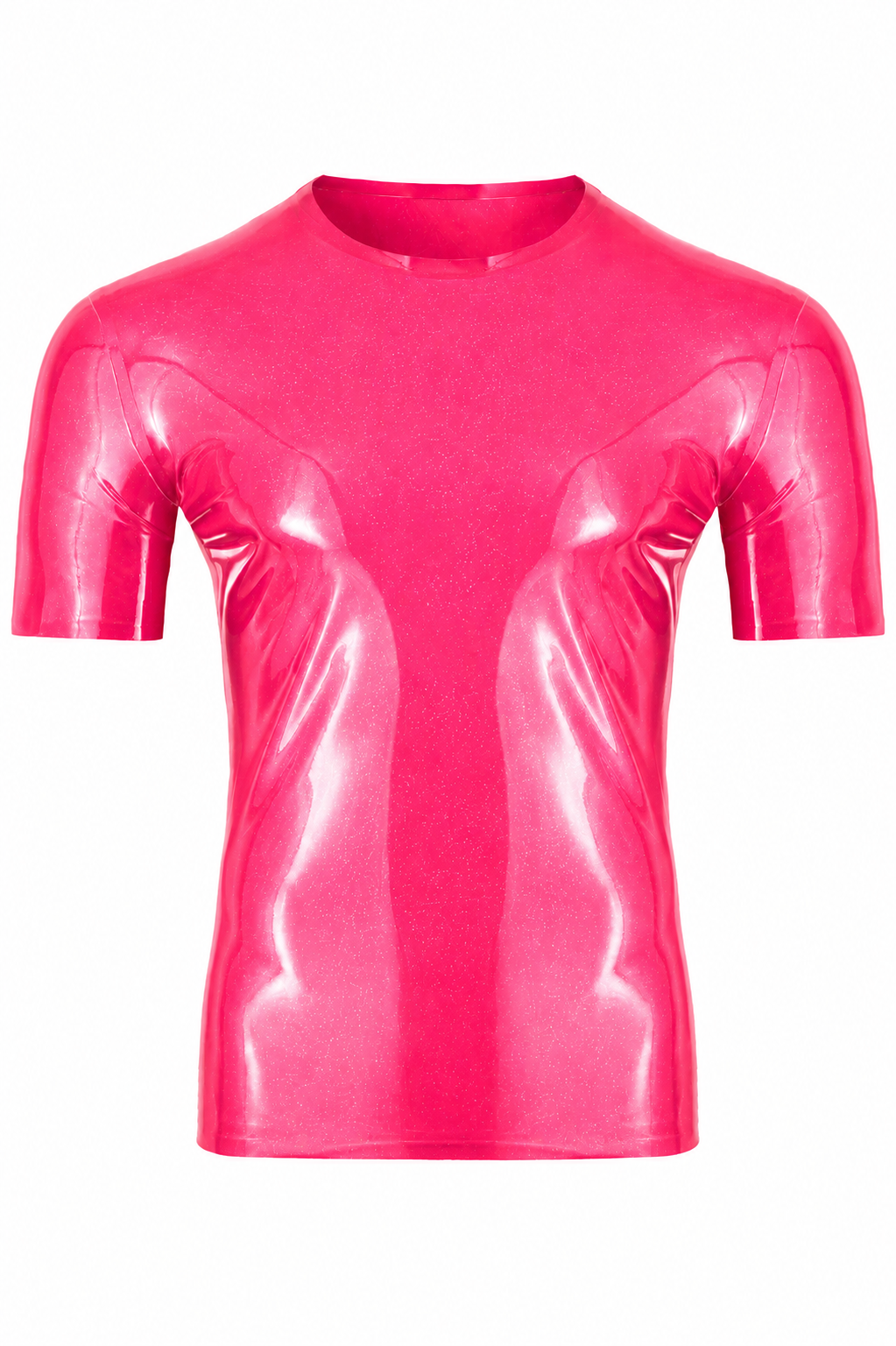 Pink Metallic Latex T-Shirt