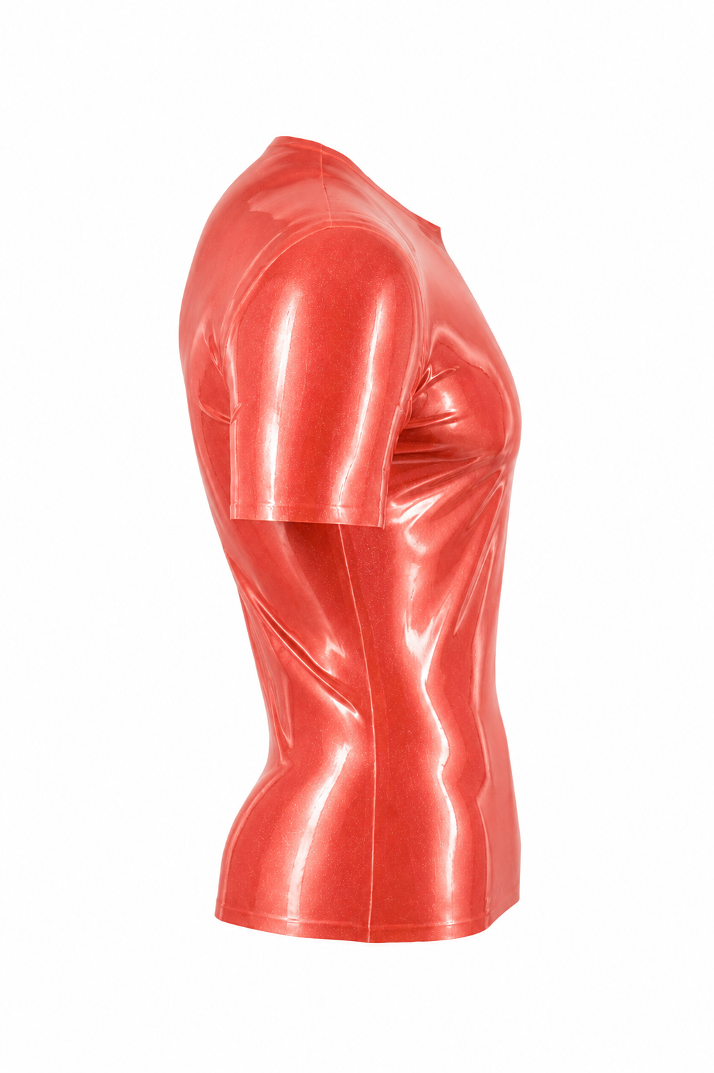 Salmon Metallic Latex T-Shirt