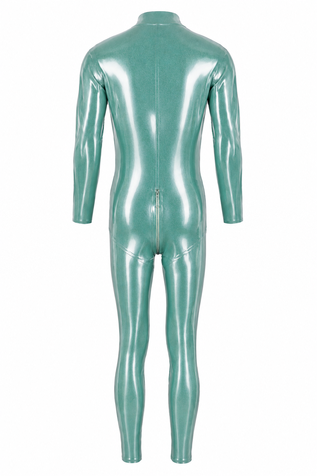 Sea Green Metallic Latex Catsuit