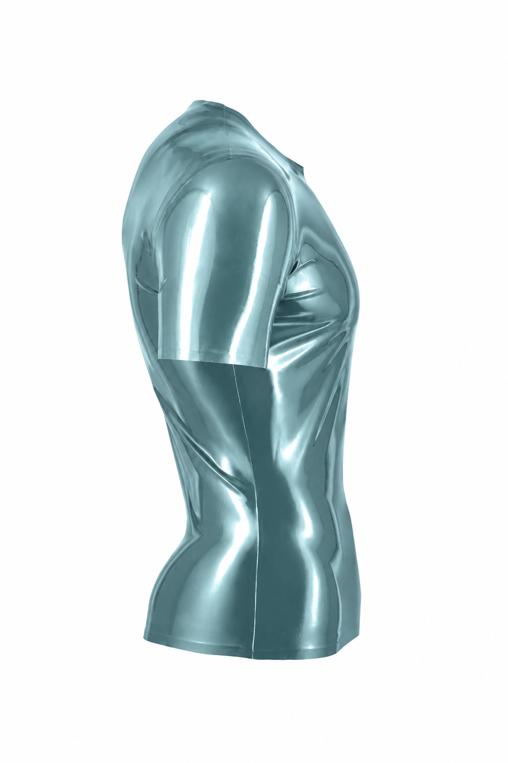 Silver Blue Latex T-Shirt
