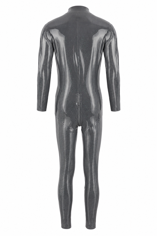 Silver Metallic Latex Catsuit