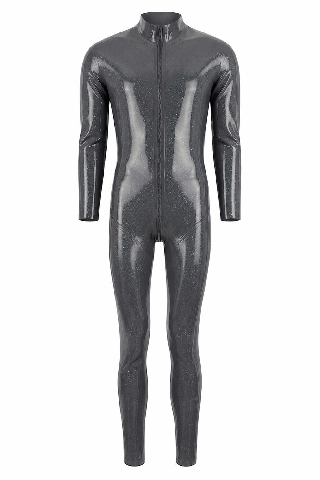 Silver Metallic Latex Catsuit