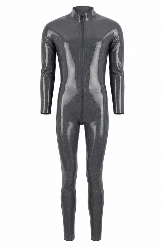 Silver Metallic Latex Catsuit