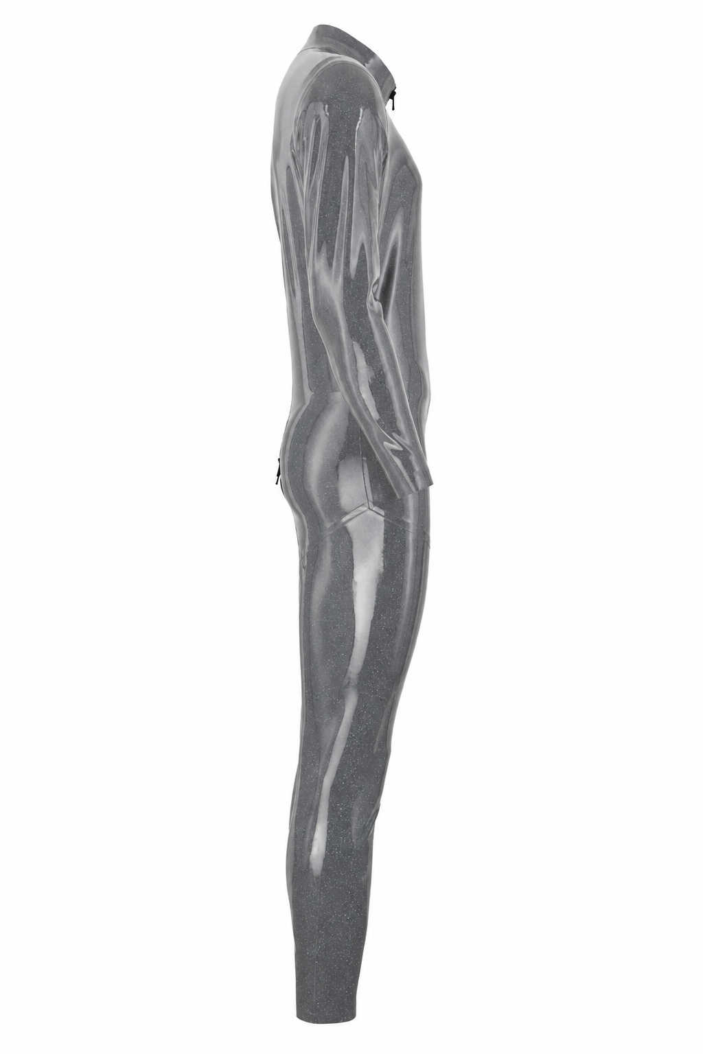 Silver Metallic Latex Catsuit