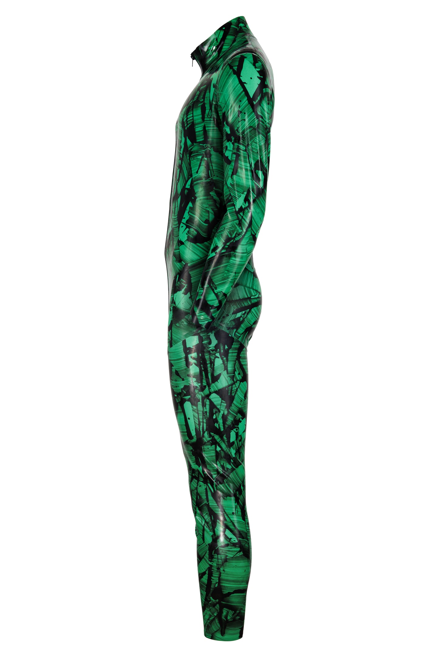 Obsidian Green Latex Catsuit